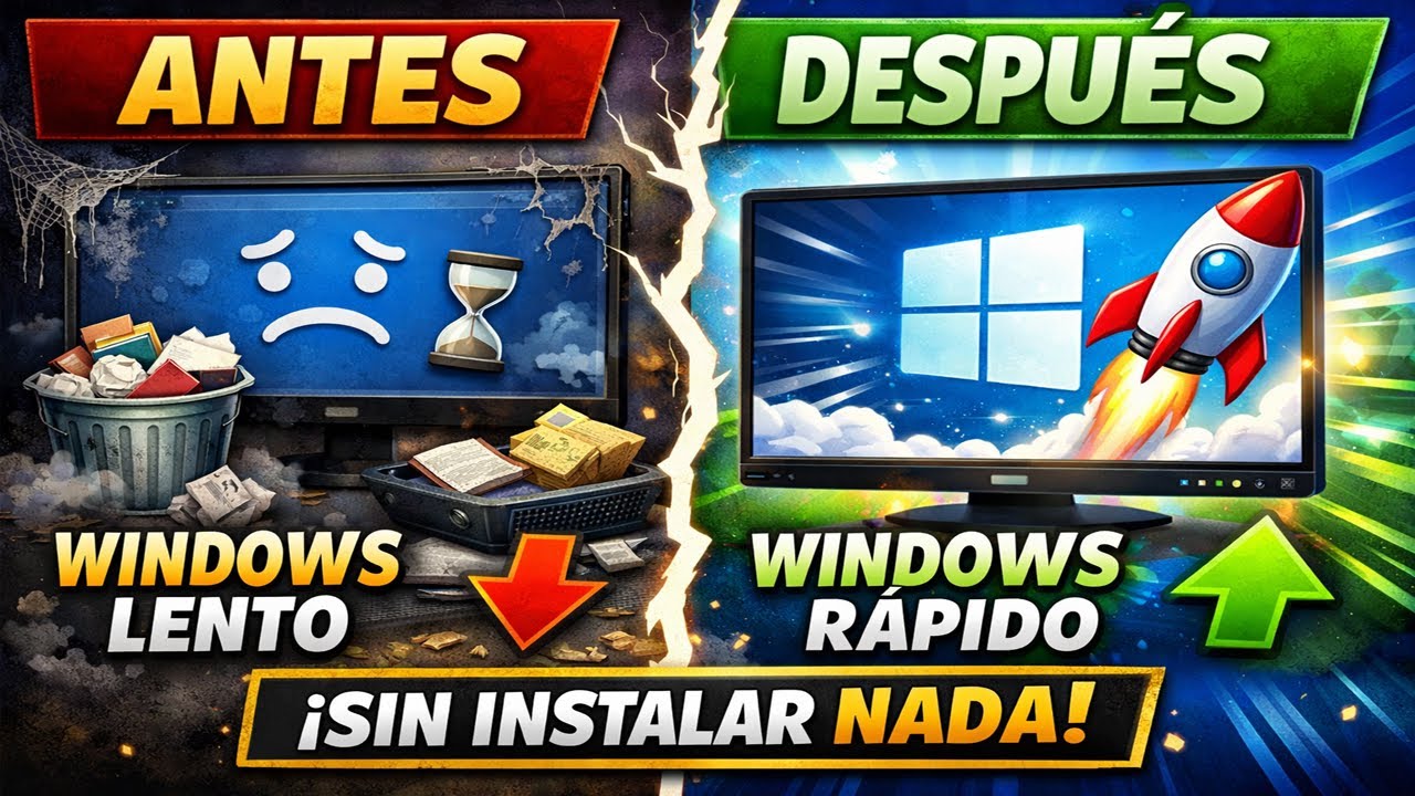 CÓMO LIMPIAR, ACELERAR AL MÁXIMO Y OPTIMIZAR MI PC SIN INSTALAR NADA | WINDOWS MODO ULTRA 2026 🚀