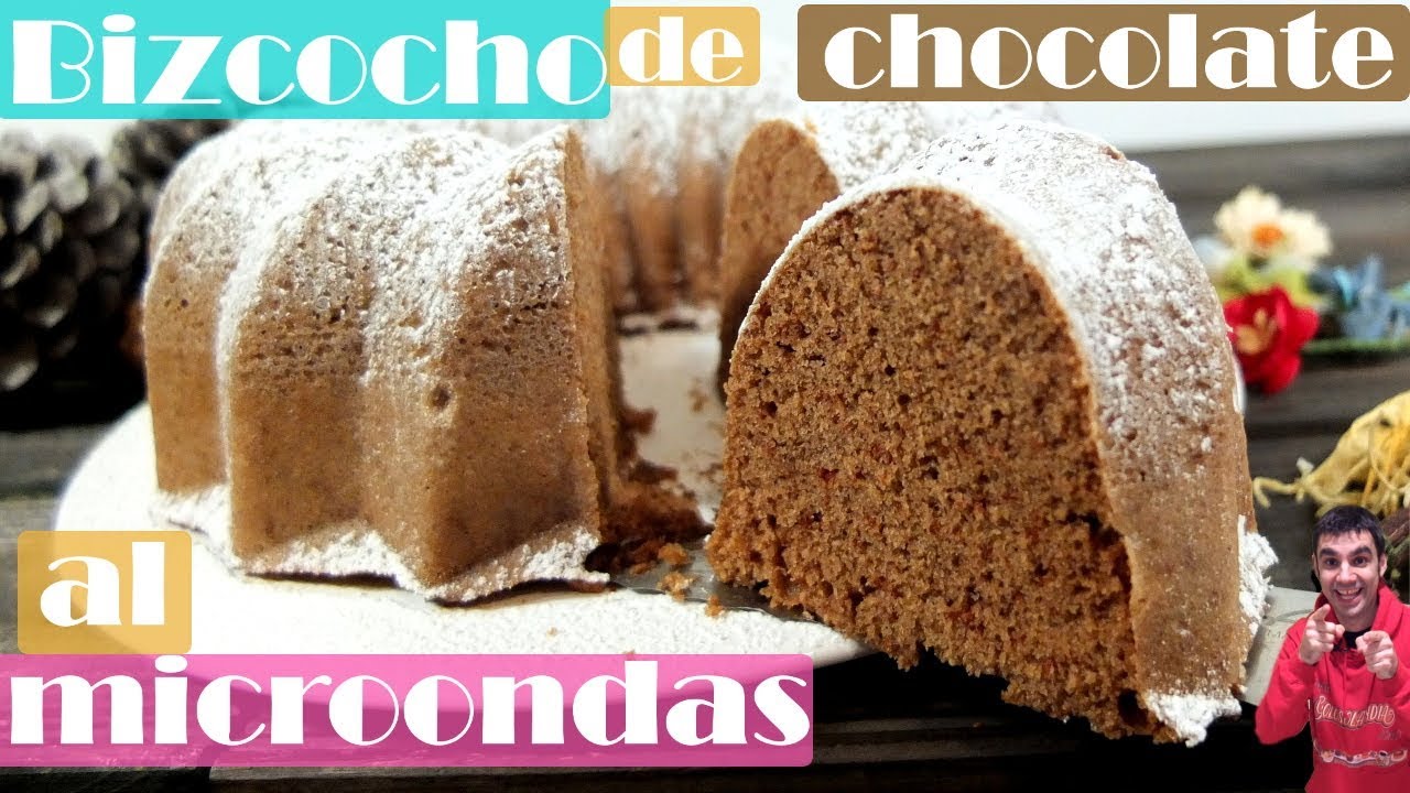 BIZCOCHO de CHOCOLATE al MICROONDAS 😍🍫😋, FÁCIL ESPONJOSO Y RÁPIDO SIN HORNO. RECETA # 426