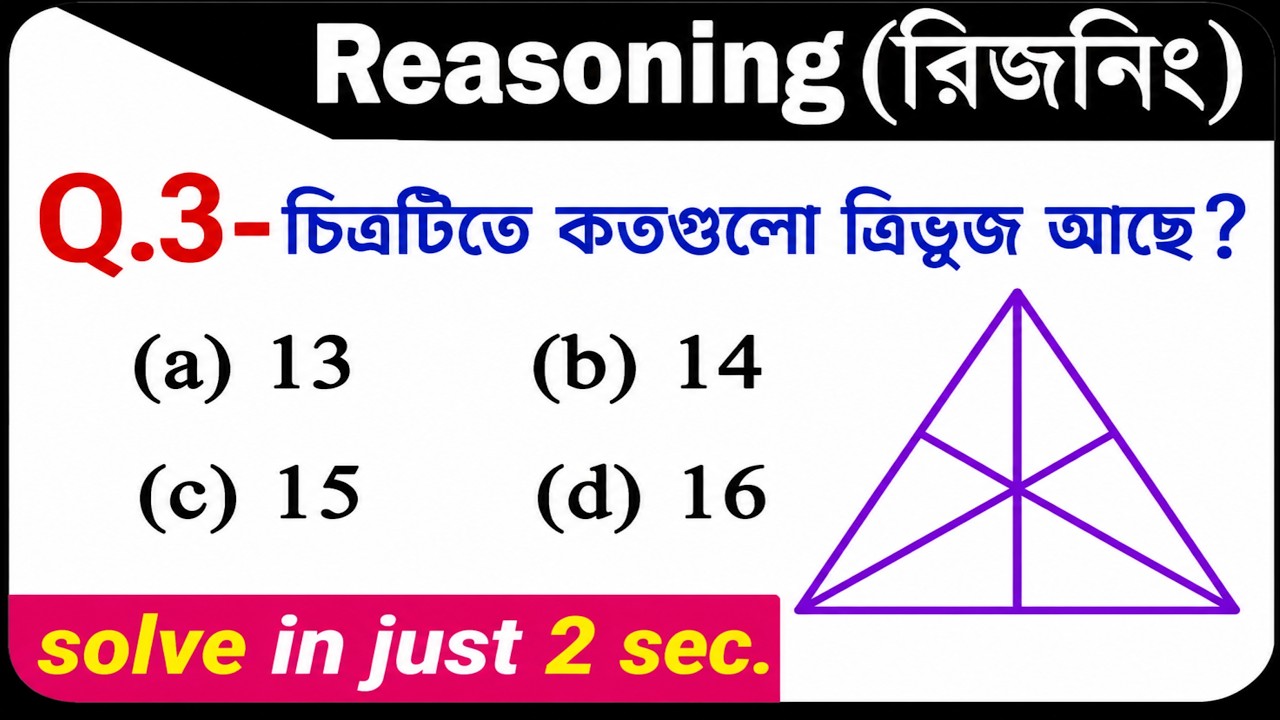 Reasoning Short Tricks in Bengali for- RAILWAY, GROUP-D, NTPC, SSC, BANK and all exams