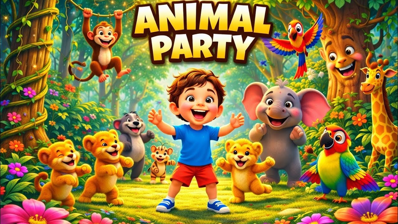 🦁 ANIMAL PARTY 🐘 | Fun Jungle Dance for Kids 🎶 