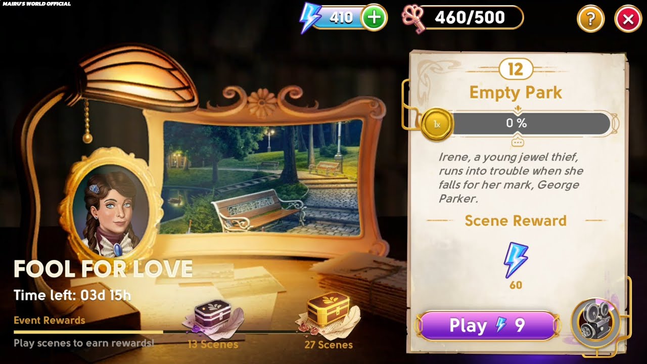 June's Journey Secrets 24R Scene 12 Empty Park Word Mode 4K ULTRA HD