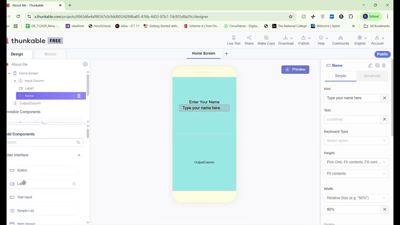 Designing Input Output App
