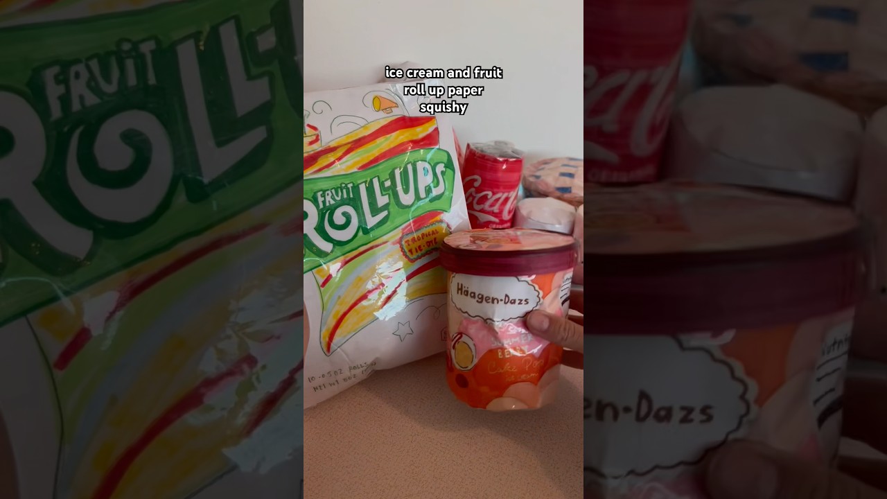 Рулетики из мороженого и фруктов своими руками #fyp #вирусный #увеличение #бумажноеискусство