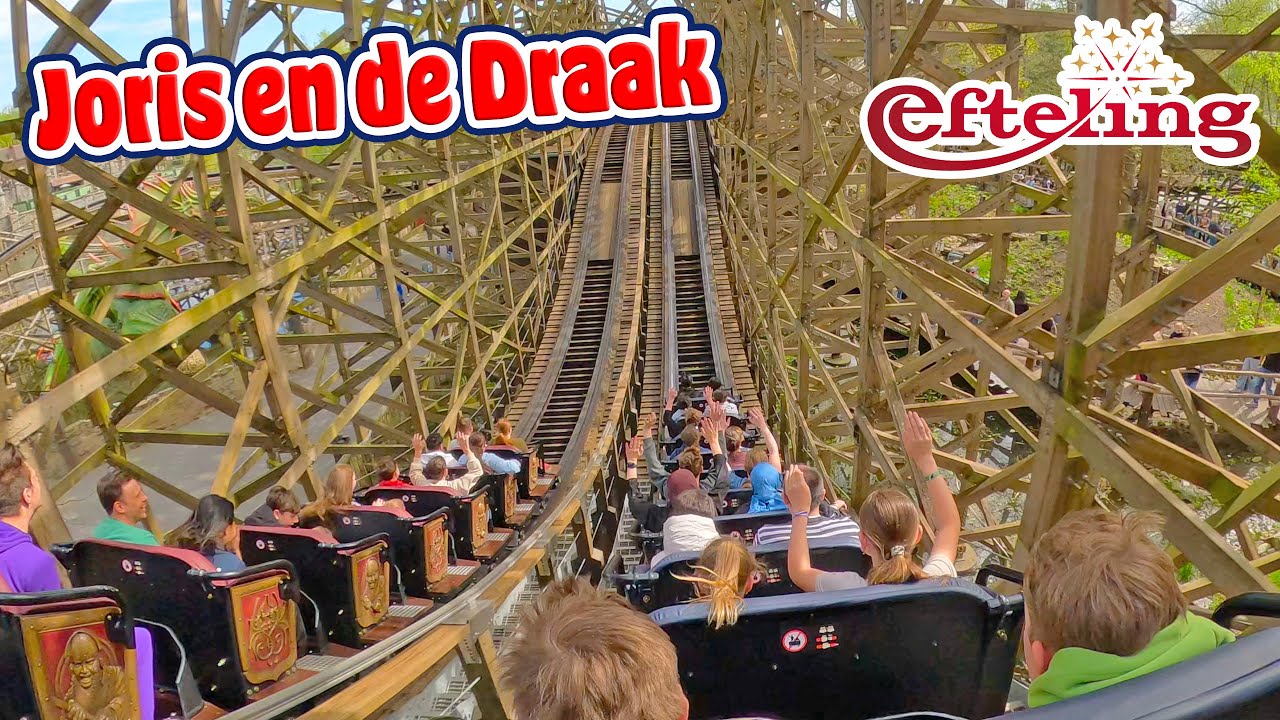 Battle the Dragon on Joris en de Draak Wooden Coaster at Efteling (May 2025) [4K]
