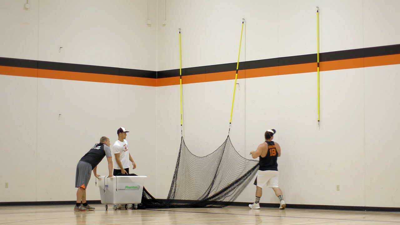 Phantom Indoor Batting Cage Setup - You'll be hitting in under 5 minutes!