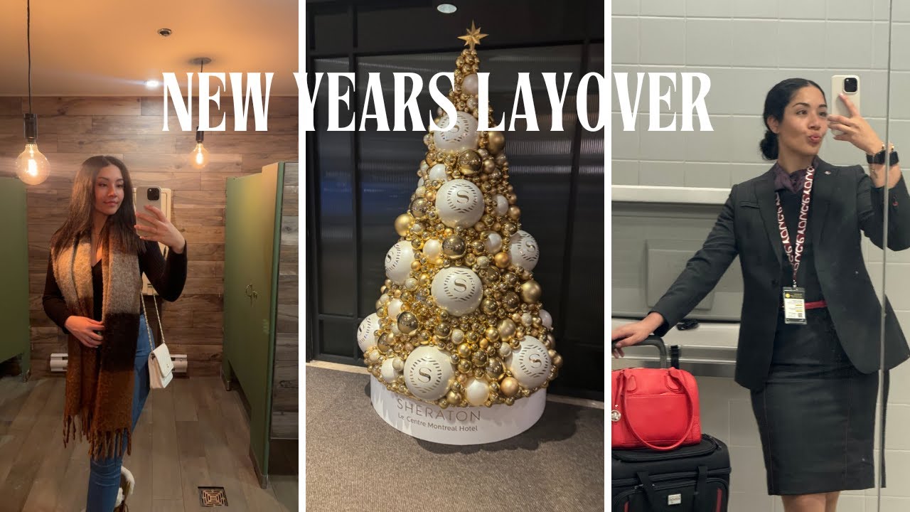 New Years Layover as a Flight Attendant | ALMOST MISSED MY FLIGHT!!