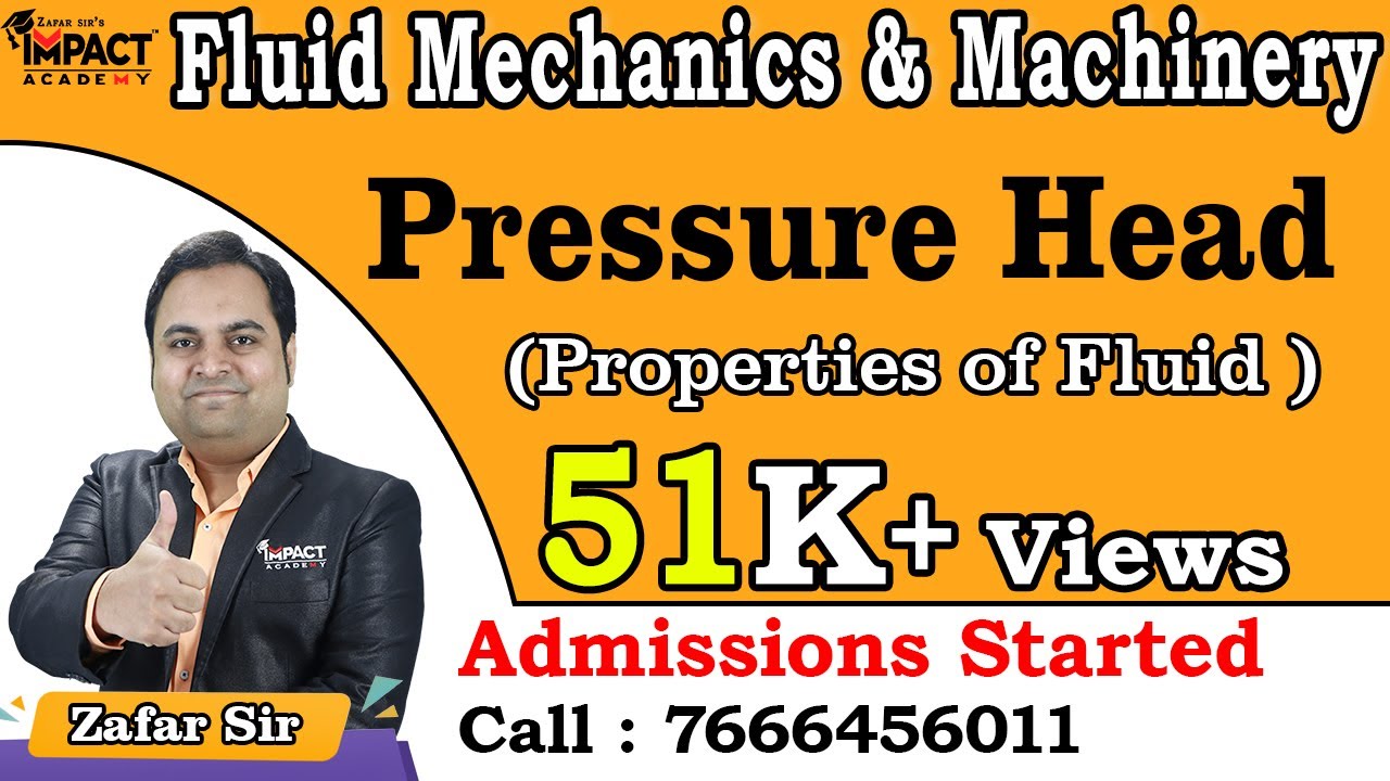 Pressure Head | Properties of Fluid | Fluid Mechanics & Machinery #engineering #gateexam2025