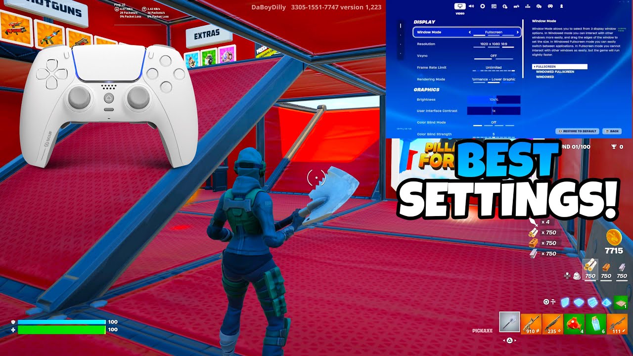 Fortnite 3v3v3v3 Go Goated Zone Wars🐐Gameplay + BEST Controller Settings For Fortnite!