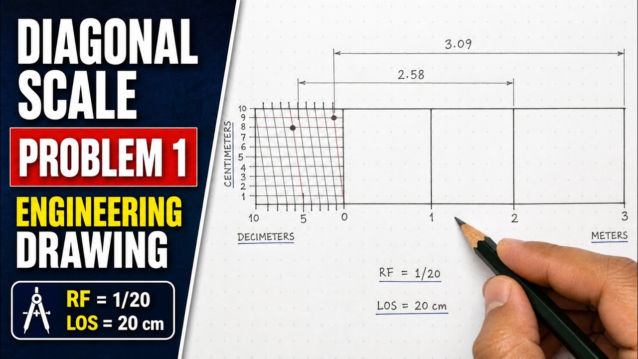 diagonal scale engineering drawing | scales in engineering drawing | Engineering Drawing | 6.2