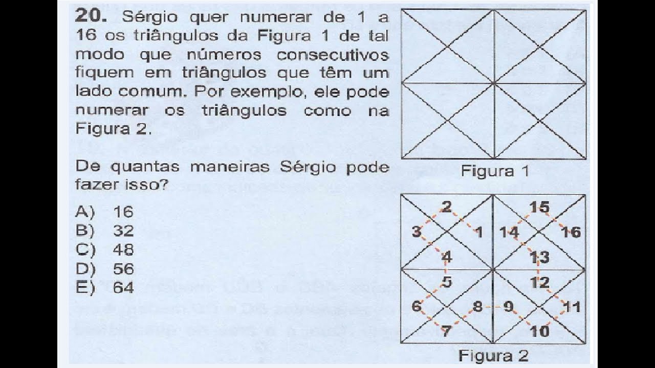 OBMEP 2017 - 1ª FASE - NÍVEL 2 - Q.20 - NÍVEL 3 Q.20