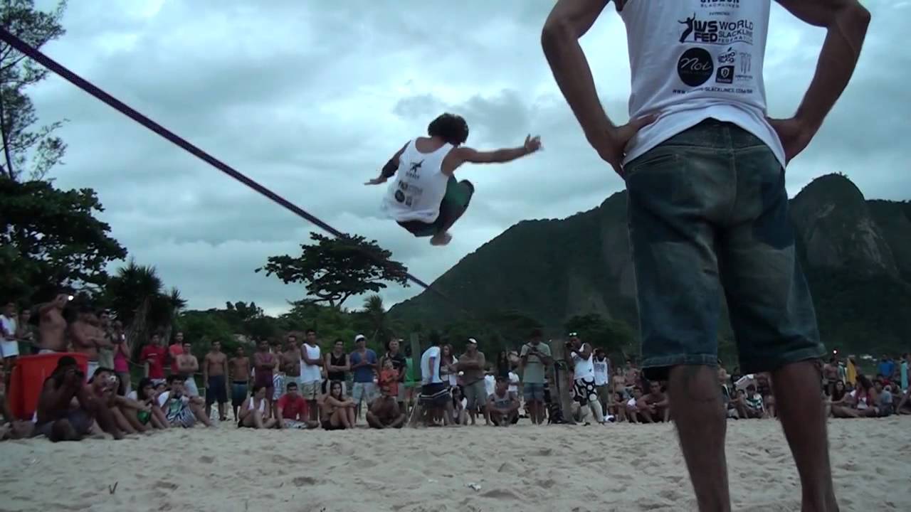 Niterói Open de Slackline - Final Profissional - Carlos Neto X Daniel Olho - 01/04/12