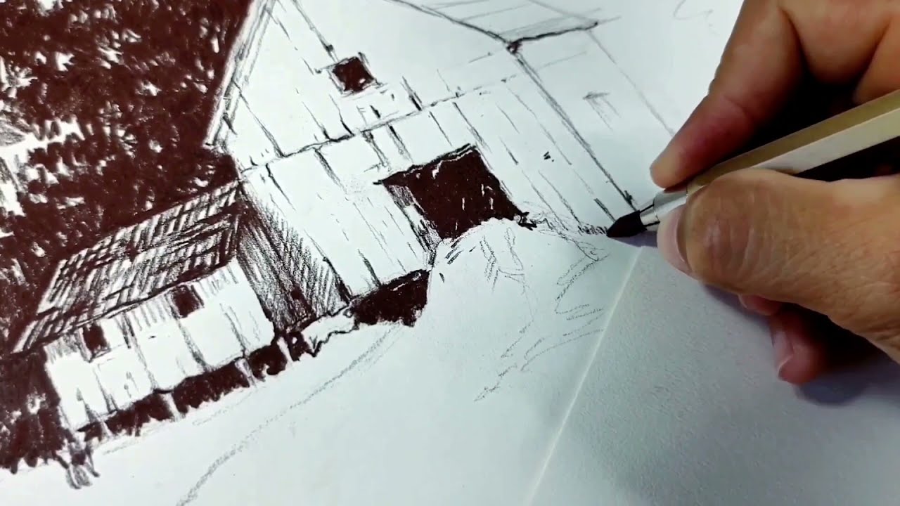 Desenho a m&atilde;o livre ✋🎨 cor S&eacute;pia Dark, Portaminas Koh-i-noor Vers&aacute;til 5.6mm✍️