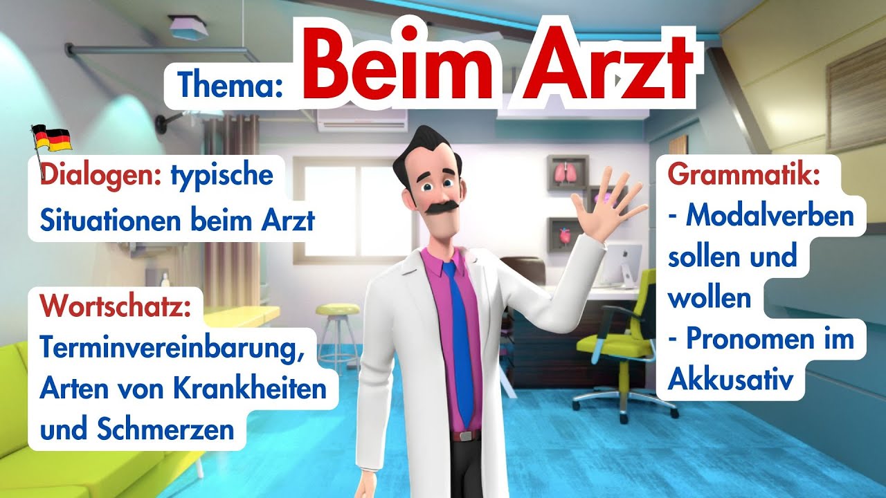 Dialog auf Deutsch: Beim Arzt | Kompletter Sprachführer 👨‍⚕️🗣️ Symptome auf Deutsch beschreiben