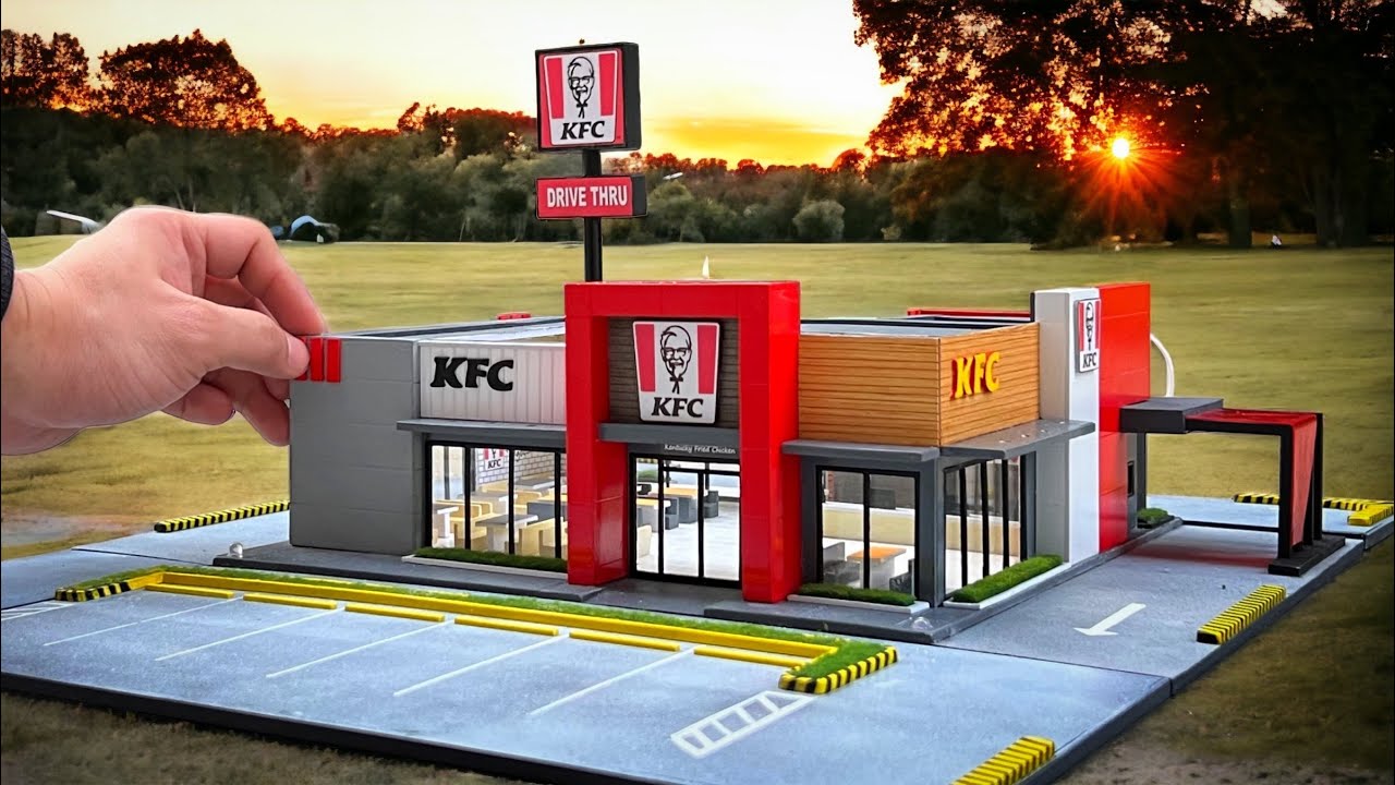 How to build a KFC Restaurant 1/64 Diorama | Hotwheels Diorama