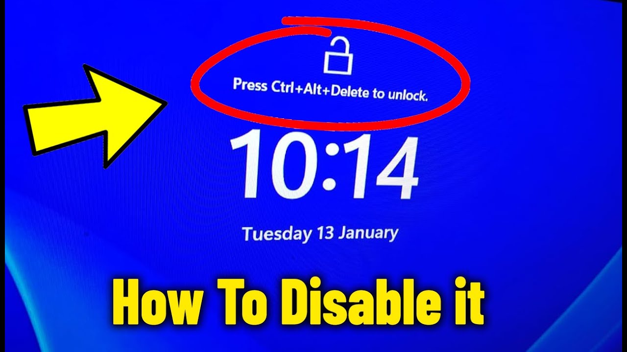 How to Disable Ctrl + Alt + Delete Required at Login Screen on Windows 11, 10 , 8 , 7 & Server ✅