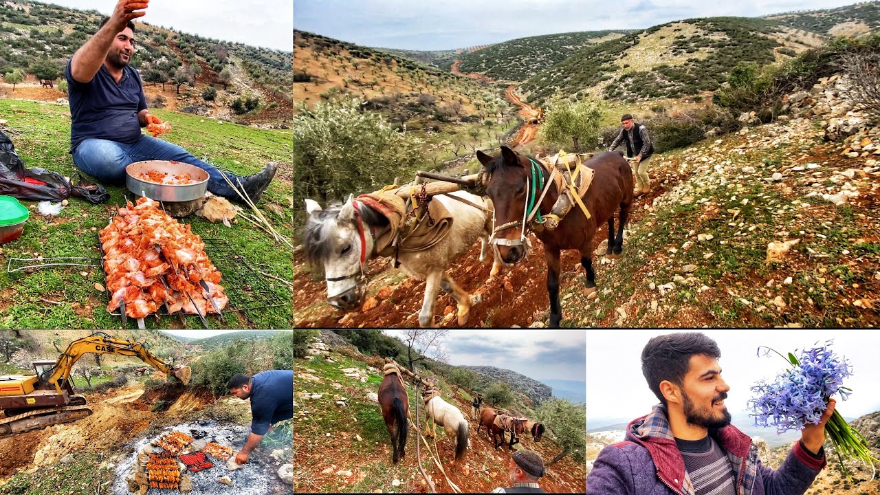 (مرحلة ثانية)لأكبر مشروع في المنطقة شق جبل لفتح طريق بطول 2كيلو متر ولقيت براس الجبل زهرة الياقوتية
