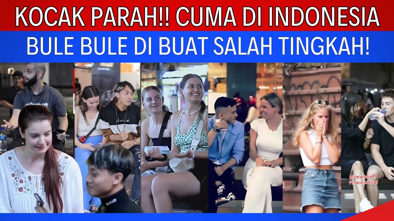 Kocak Parah!! Cuma Di Indonesia Bule Bule Di Buat Salah Tingkah!
