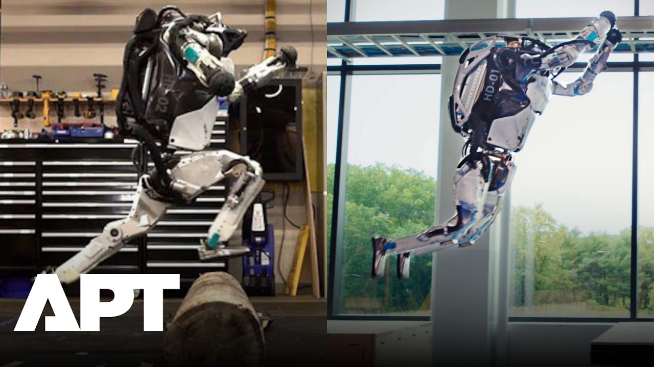 Гуманоидные роботы соревнуются в гимнастике и преодолении препятствий на World Robot Games | APT
