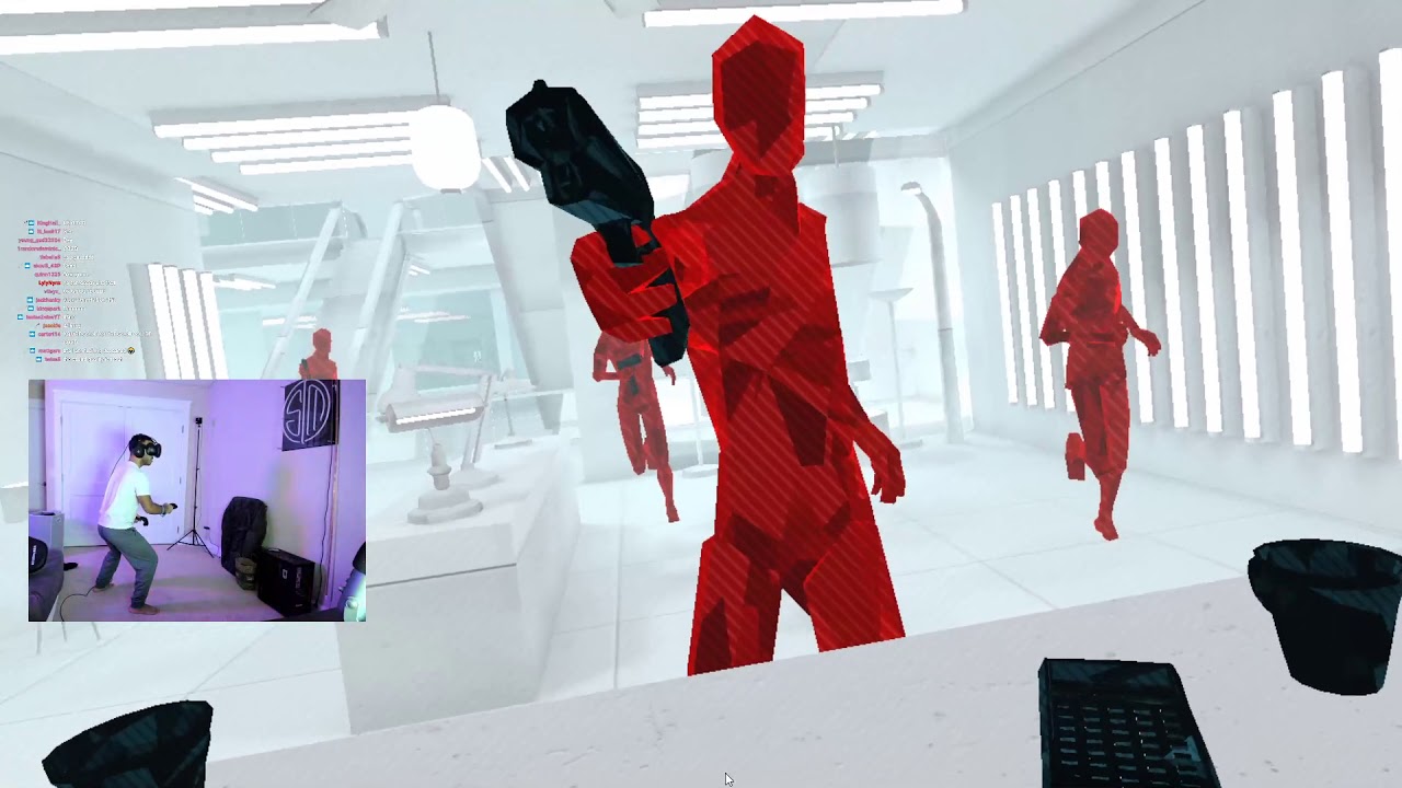 HAMLINZ PLAYS VR SHOOTER ( SUPERHOT VR) HILARIOUS UNEDITED!