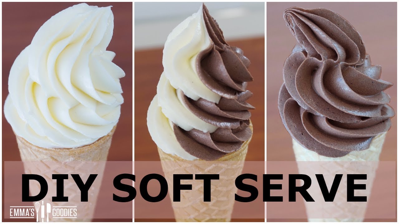 Homemade Soft Serve Ice Cream Recipe! ( Pipeable - NO Machine - NO Condensed Milk )