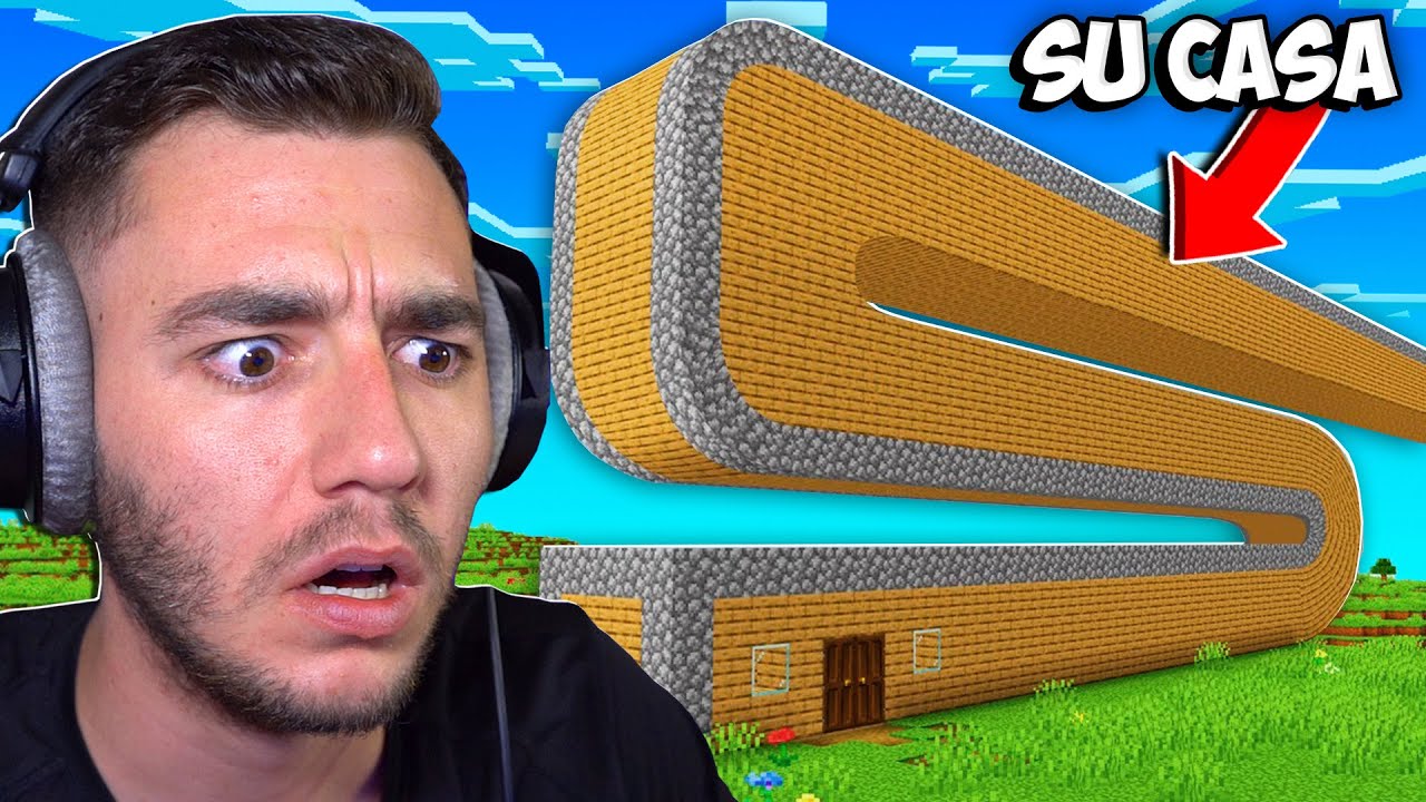 Trollé a mi Amigo Estirando la Casa en Minecraft 🤣