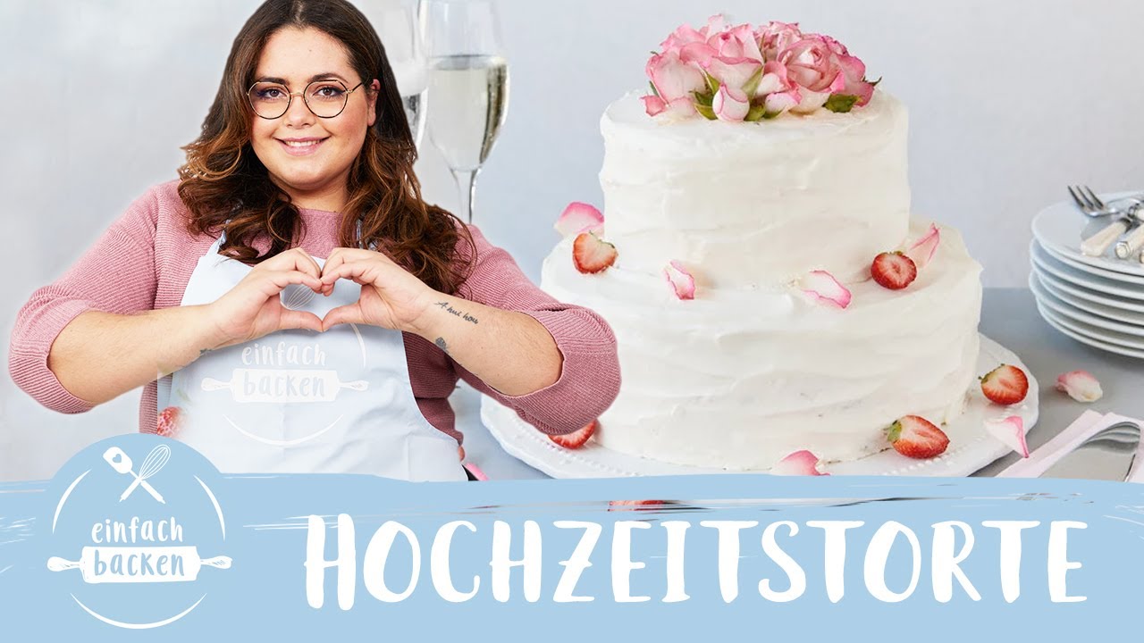 Hochzeitstorte ❤️️ Anleitung zum selber machen | zweistöckige Torte | ohne Fondant | Einfach Backen