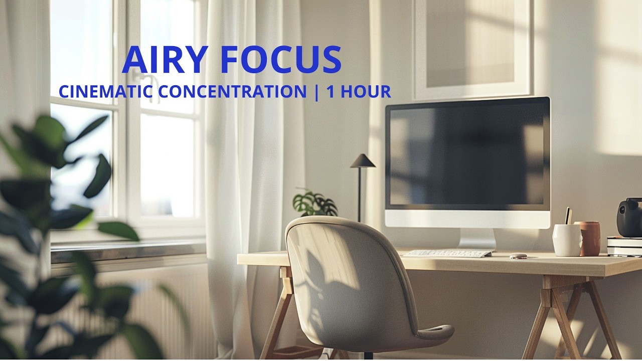 Airy Focus Music for Work & Study | Light Cinematic Concentration | 1 Hour