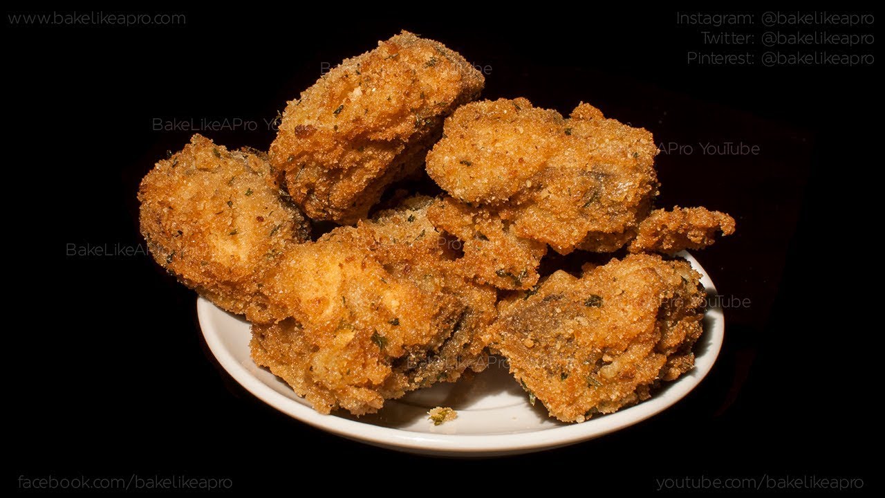 EASY CRISPY Deep Fried Mushrooms Recipe - EGG FREE