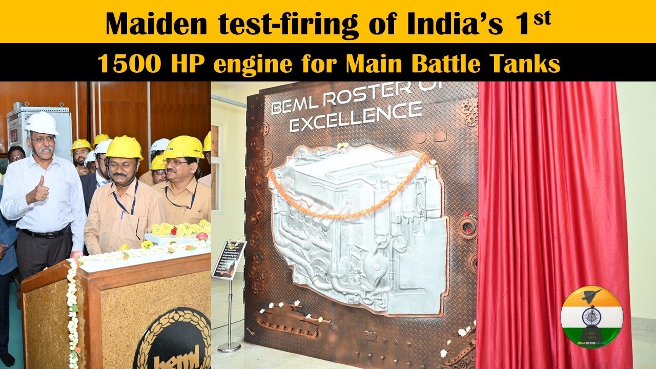 #breakingnews Maiden test-firing of India’s 1st indigenously-made 1500 HP engine for Tanks