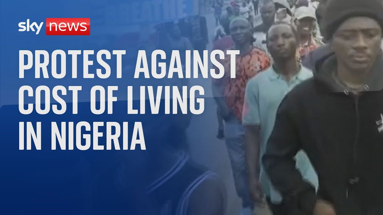 Protesters demonstrate against the cost of living in Nigeria