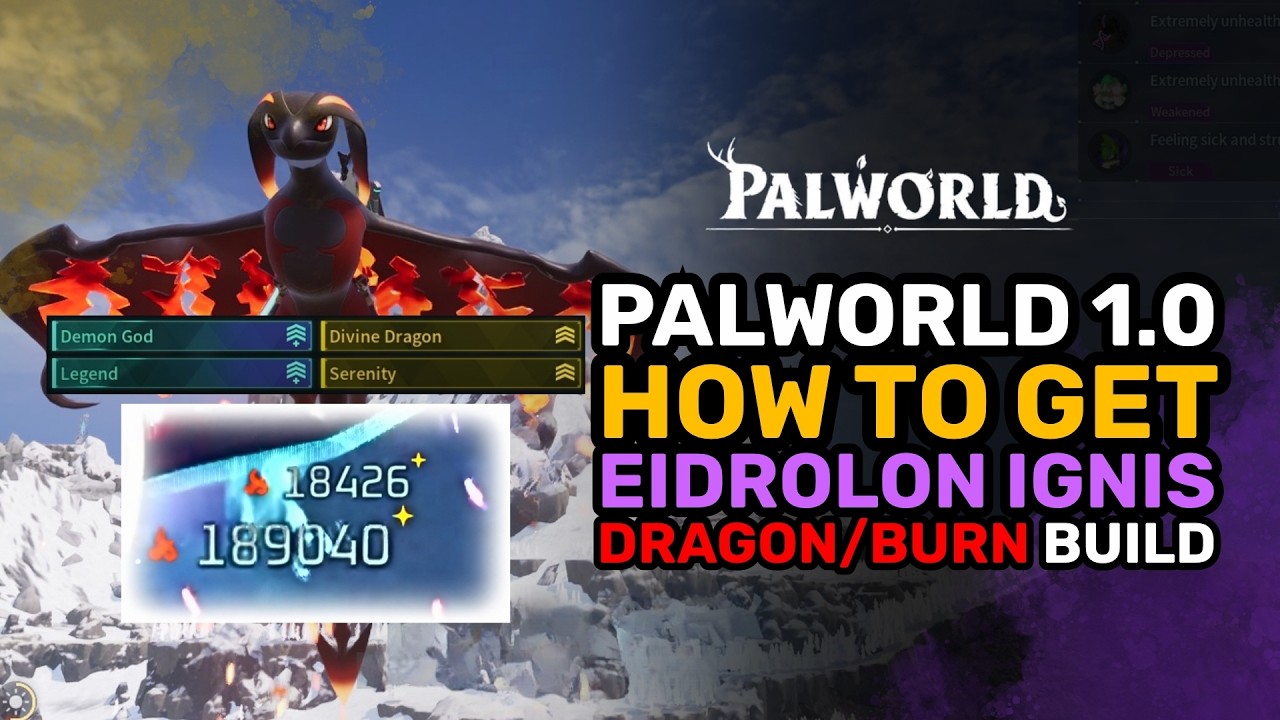ОГРОМНЫЙ УРОН Eidrolon Ignis! (Билд через Драконий/Огненный урон) | Palworld 1.0