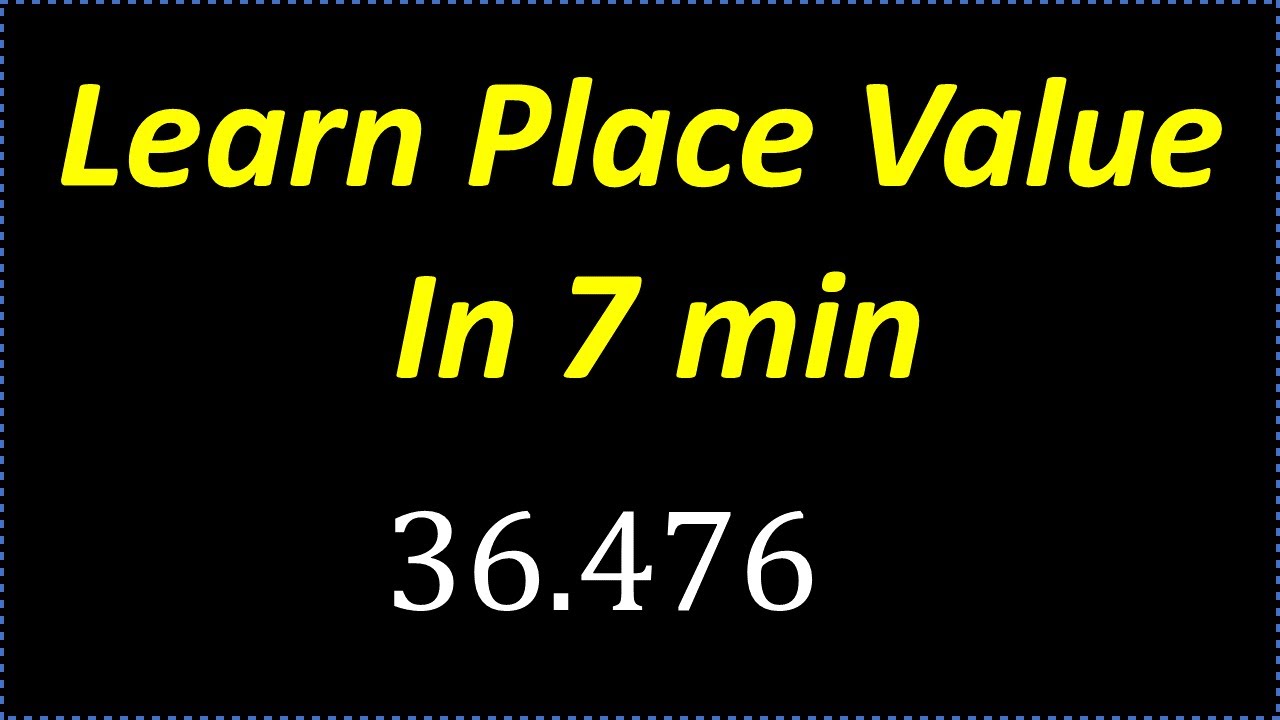 Learn Place Value In 7 Minutes