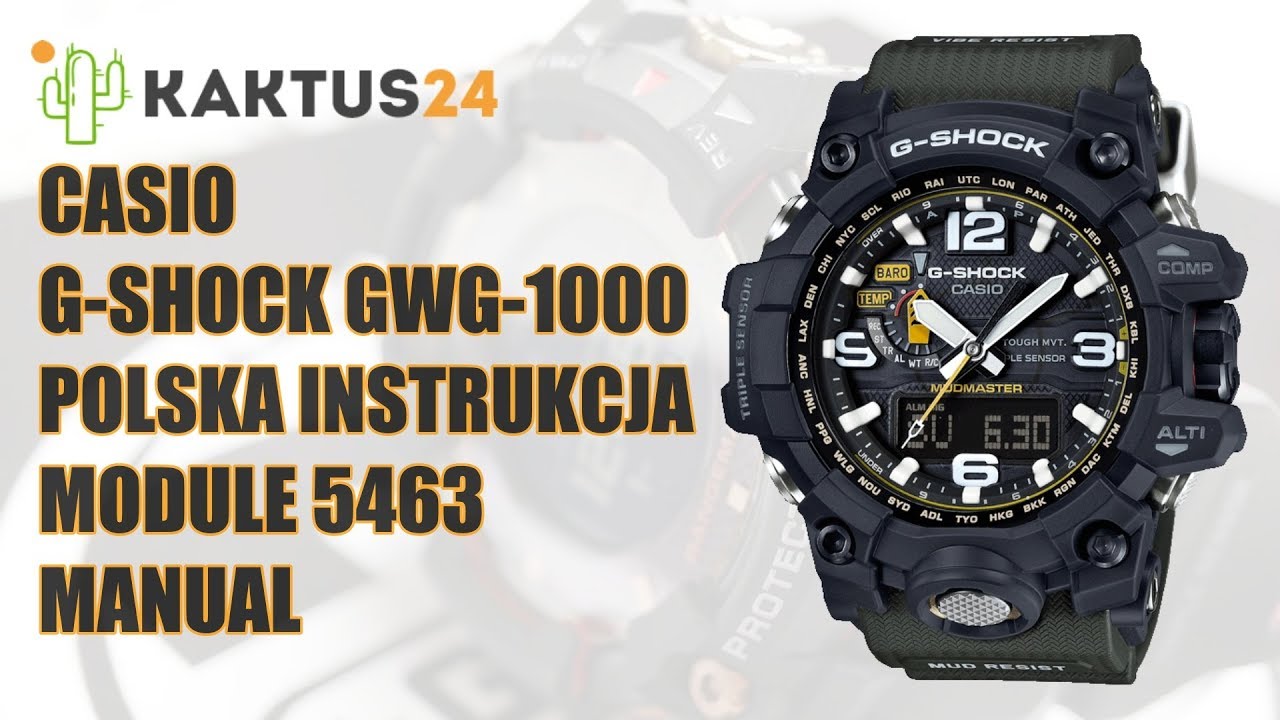 Jak ustawić Casio G-Shock GWG-1000  instrukcja obsługi PL ustawienia zegarka  kaktus24.pl