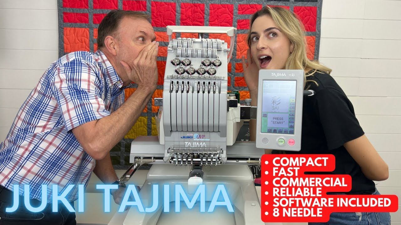 Juki Tajima Si 8 Needle embroidery commercial machine Overview!