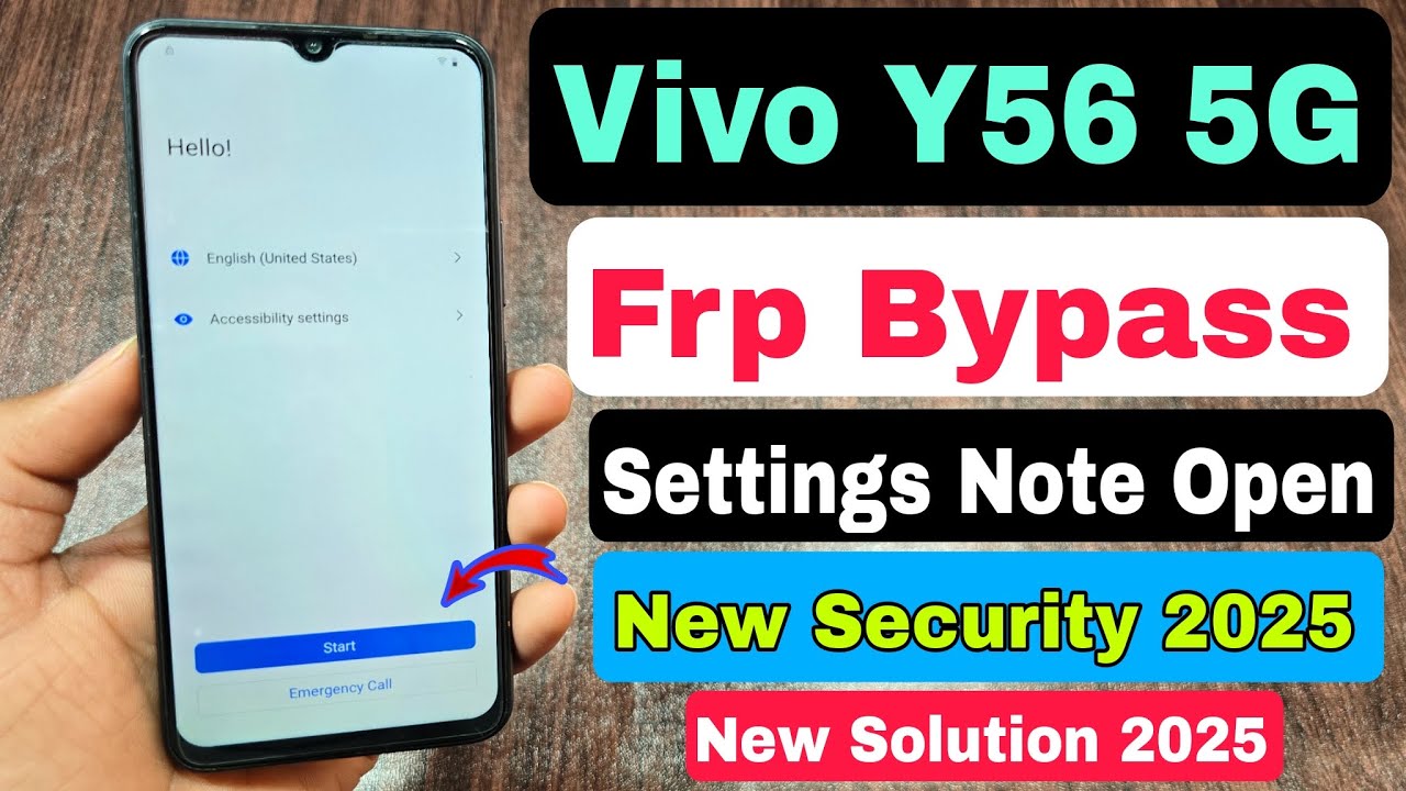 Vivo Y56 5g Frp Bypass New Security 2025 ? Vivo Y56 5g Frp Unlock Settings Note Open (without pc )