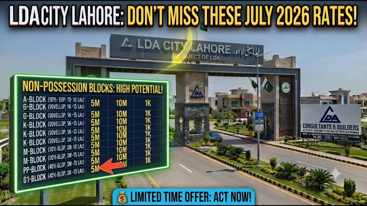 LDA City Jinnah Sector: Complete Investment Guide & Latest Plot Rates 2026 | Development Update