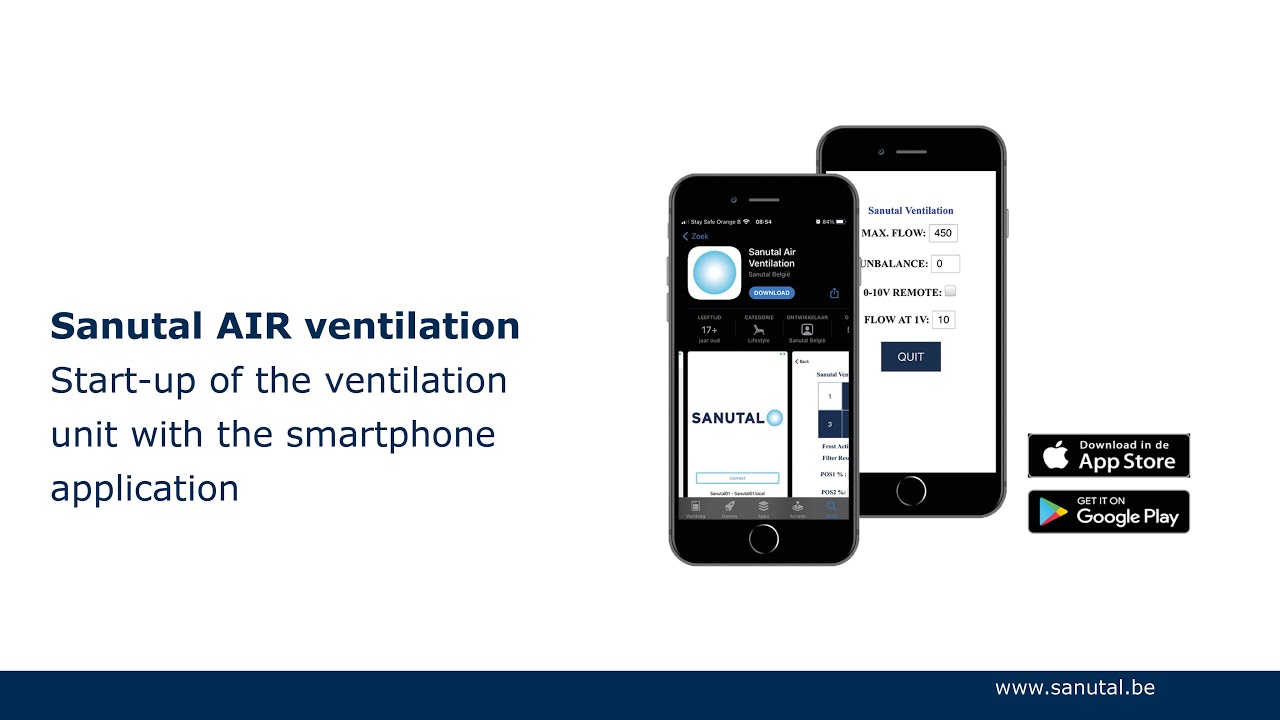 Sanutal AIR: ventilatietoestel opstarten