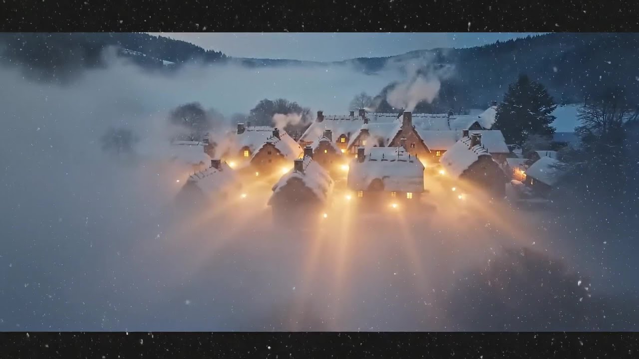🎄 Snowfall and Fire Ambience for Deep Sleep Meditation, Focus and Relaxation
