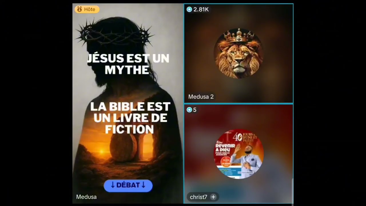Médusa le kémite, ferme la bouche d'un chrétien sur les absurdisées de la bible
