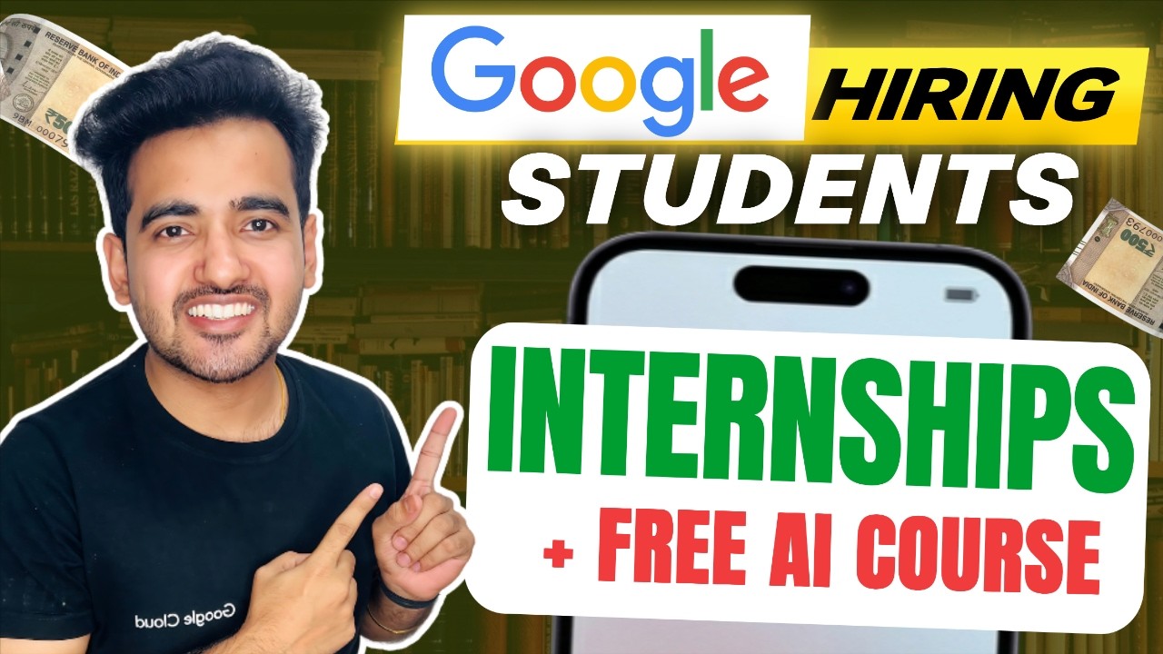 Google Just Launched Student Internships + Free AI Courses | Internship For College Students 2026