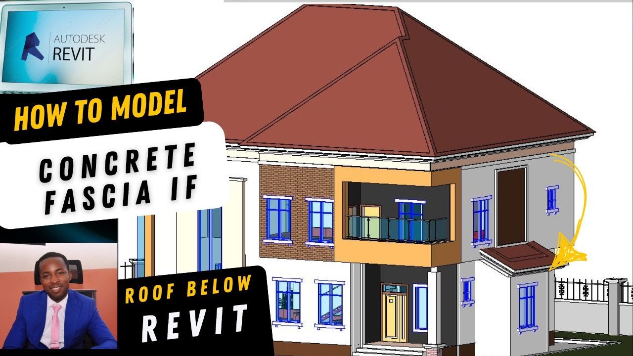 How to Create Concrete Fascia When Roof is Below in Revit