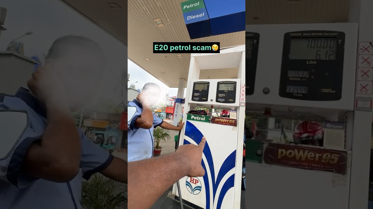 e20 petrol scam in india, nitin gadkari ethanol, hp petrol pump, indian oil, xp95 petrol, #shorts