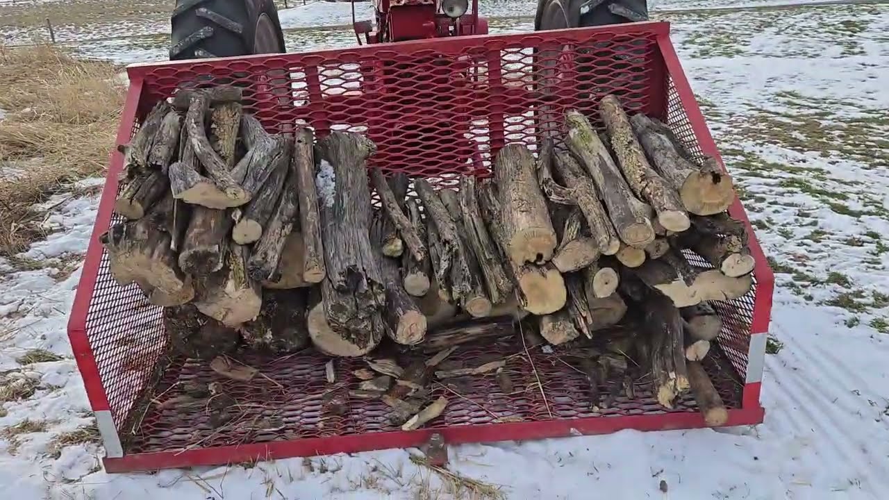 Digging out and cutting  up firewood 