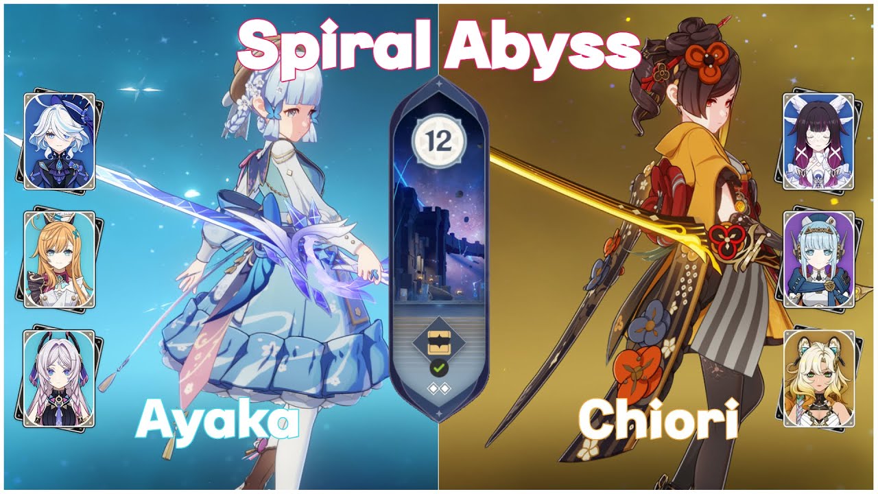 Ayaka Freeze & Chiori Lunar Crystalize | Spiral Abyss | Genshin Impact 6.3