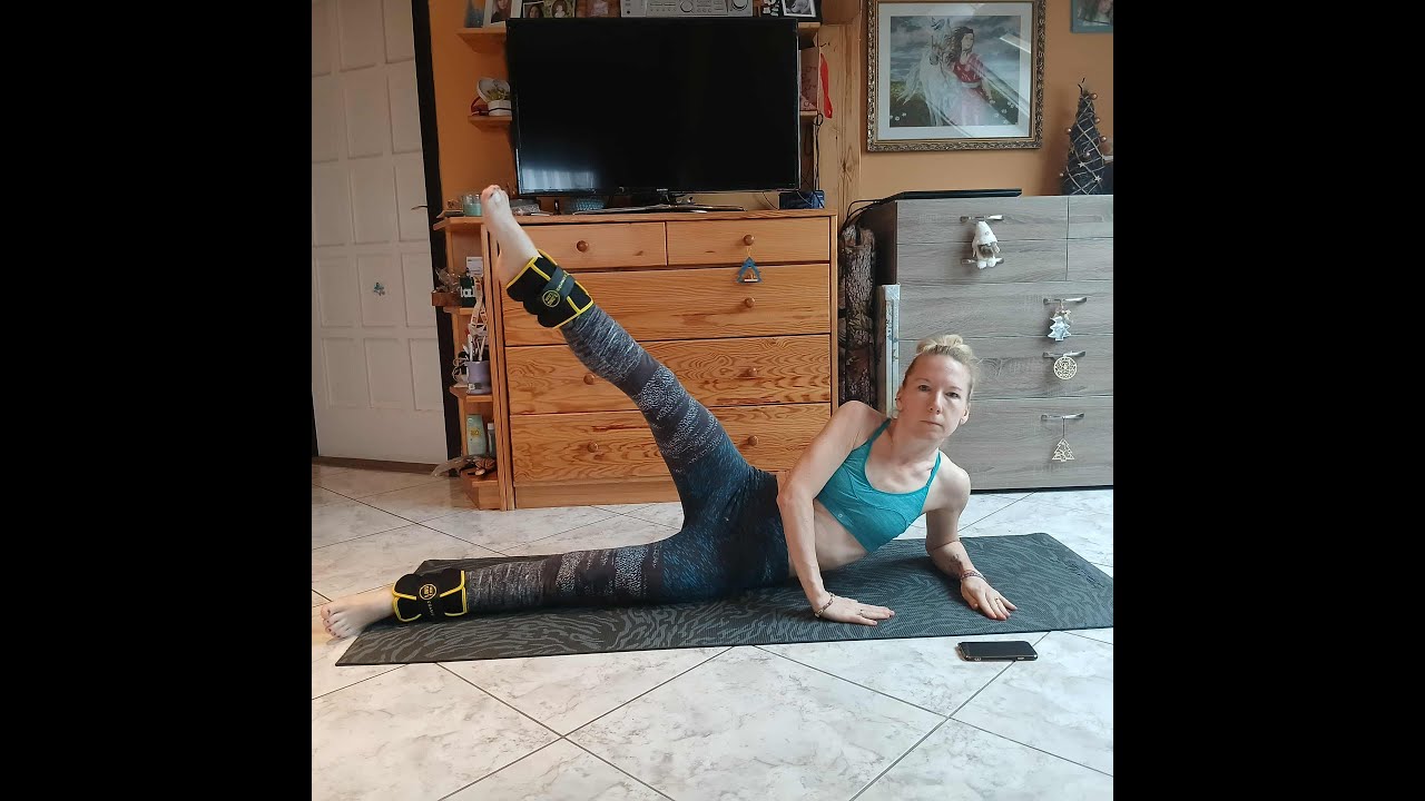 Legs workout with ankle weight