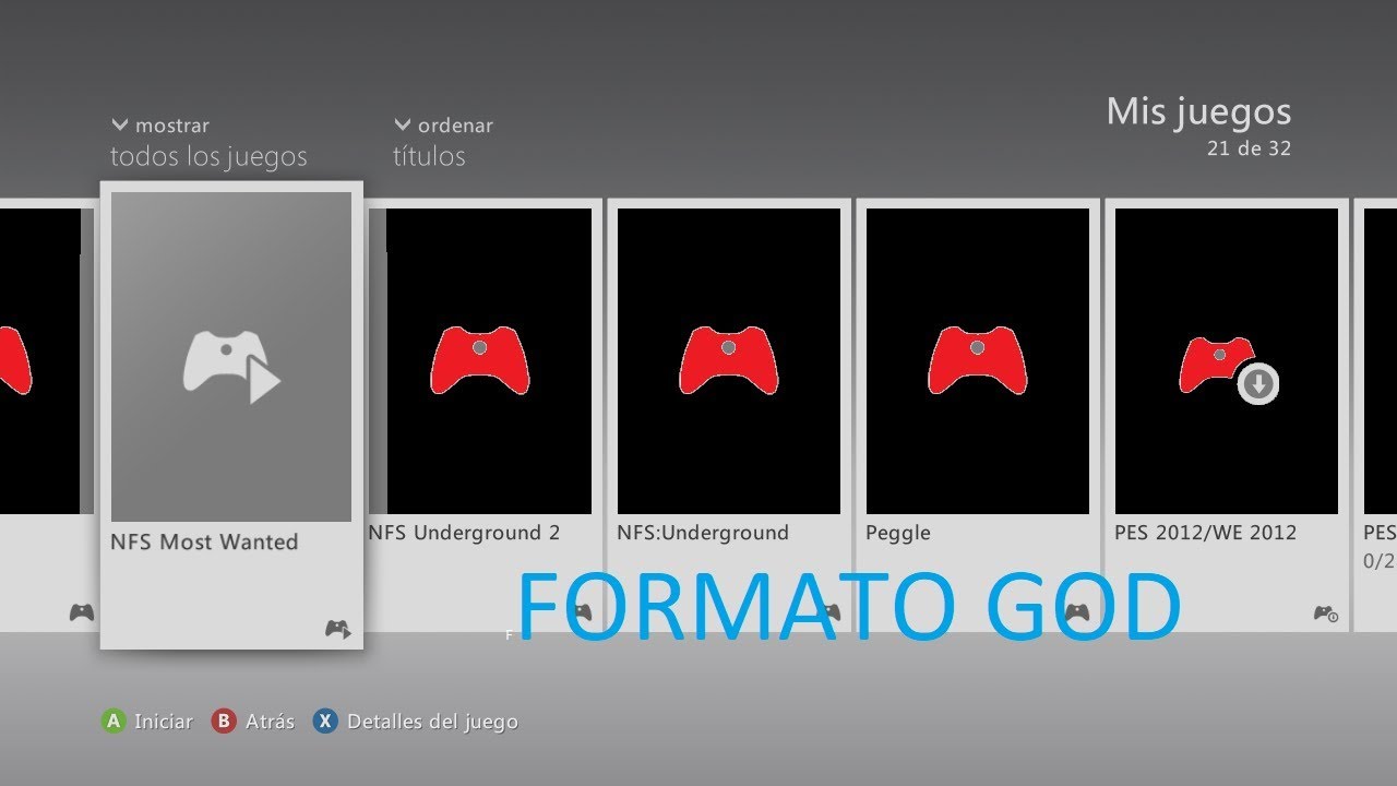 Como convertir un juego .xex a God xbox 360 rgh