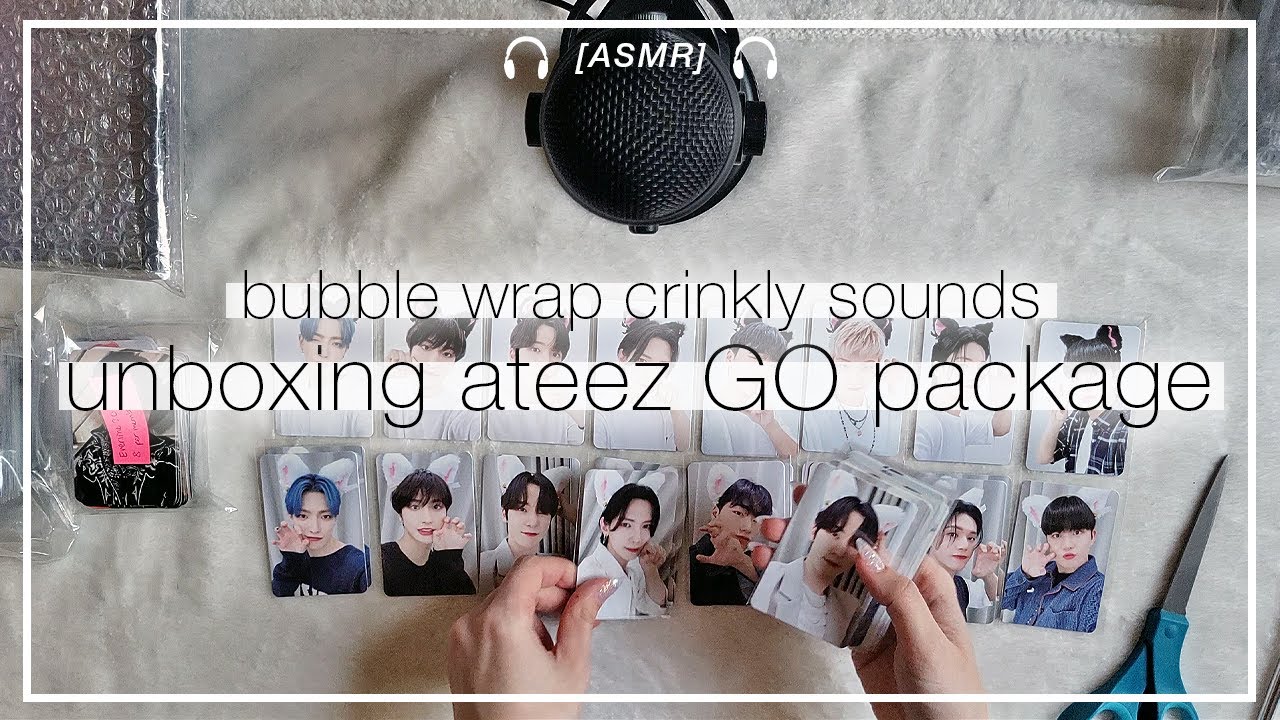 [ASMR] Unboxing My ATEEZ Outlaw Group Order Packages | Bubble Wrap Crinkly Sounds, No Talking