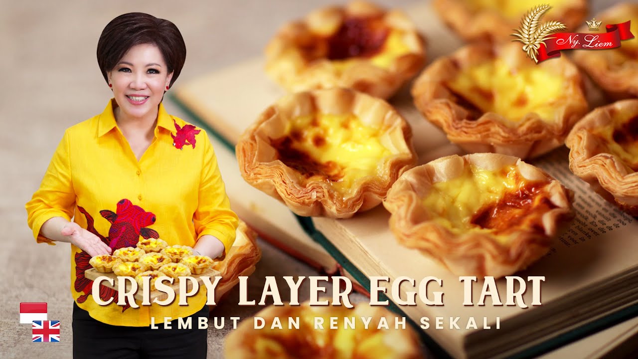 DIJAMIN NAGIH!!Crispy Layer Egg Tart, ISINYA LEMBUT KULITNYA GARING!!