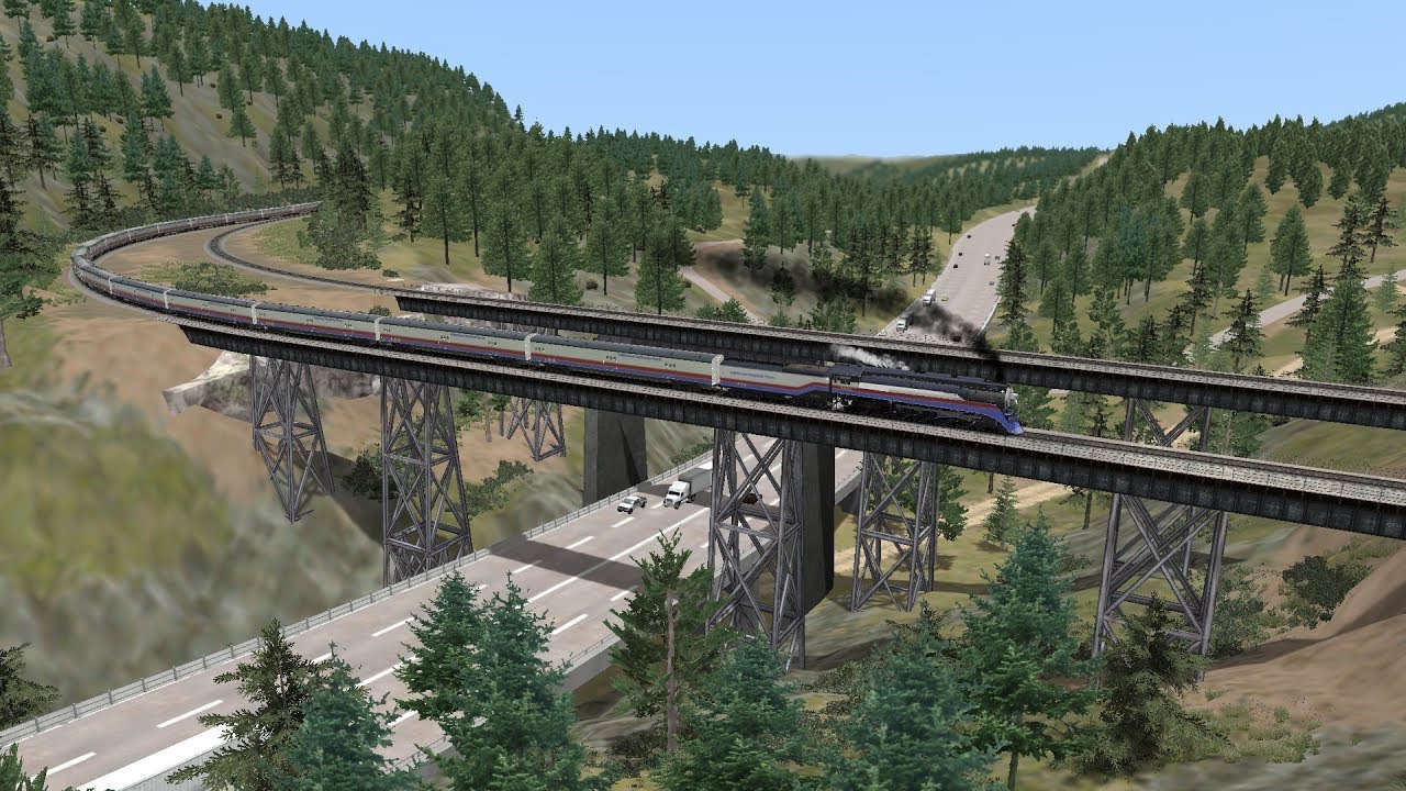 Train Sim 2020 Southern Pacific GS-4 Daylight 4449 Powers American Freedom Train Over Donner Pass