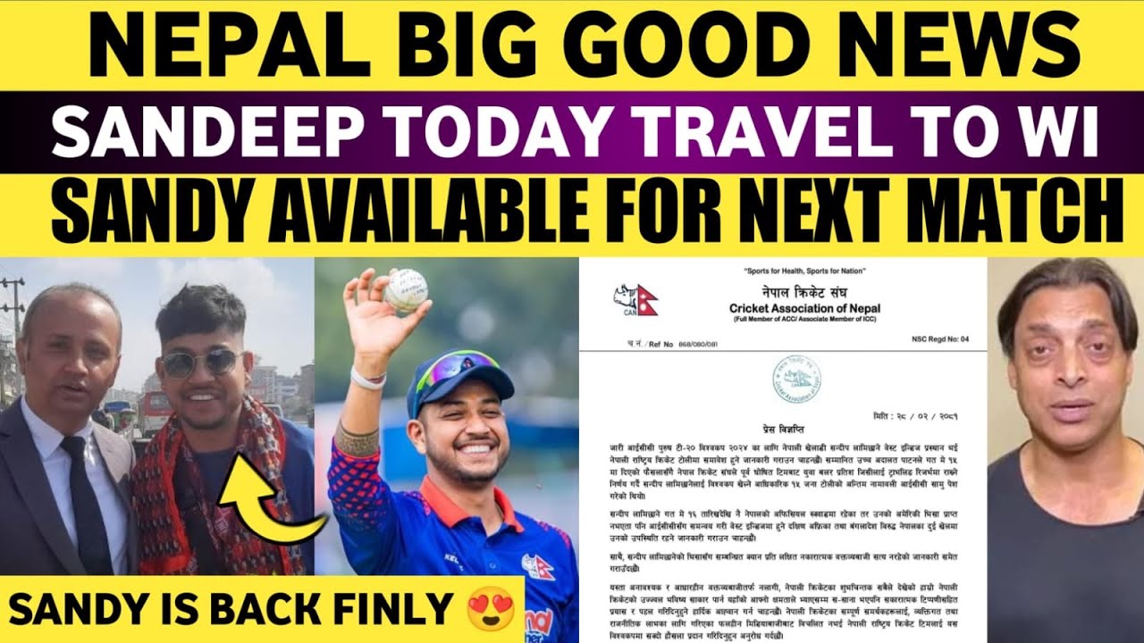Nepal Big Good News 😱 Sandeep Lamichhane Visa Approved For WC 2024 | Pak Media Shocked Reaction |